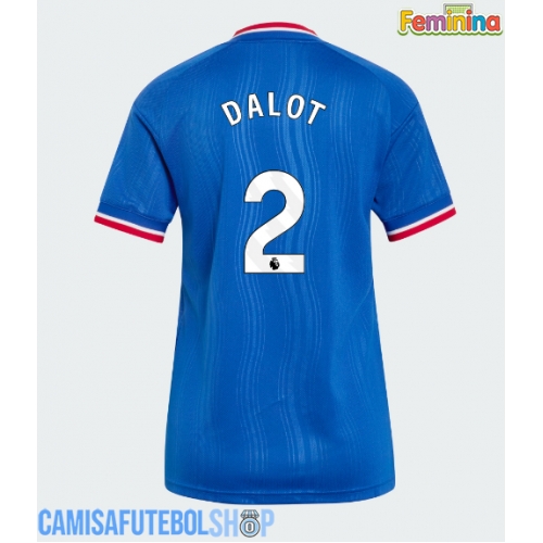 Camisa de time de futebol Manchester United Diogo Dalot #2 Replicas 2º Equipamento Feminina 2026-27 Manga Curta